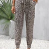 Leopard Pocket Light Camel Jogger Elastic Waist Pants -Rosewe Promotion Store 332196 P 16843763804500