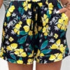 Floral Print Pocket Multi Color Regular Shorts -Rosewe Promotion Store 332281 P 16842375915910
