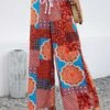 Tribal Print Drawstring Multi Color Drawastring Pants -Rosewe Promotion Store 332672 P 16853383551030