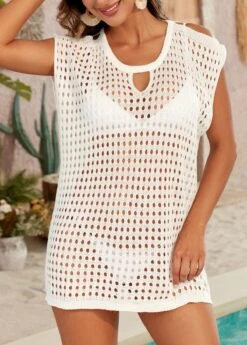 Cut Out Design White Hole Cover Up