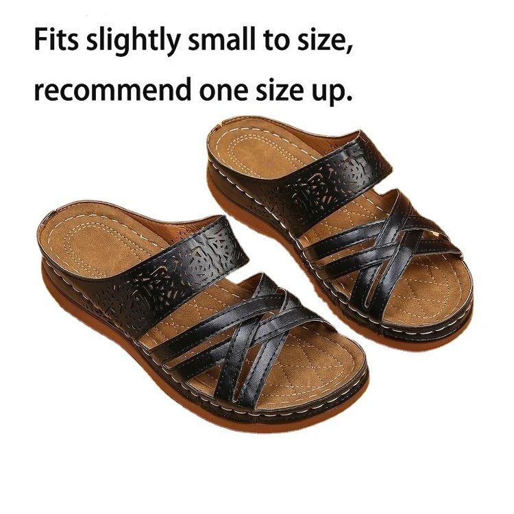 Black Cross Open Toe Low Heel Sliders 5 Black Cross Open Toe Low Heel Sliders - Image 3