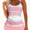 Mid Waisted Pink Plus Size Tankini Set -Rosewe Promotion Store 334102 P 1684132607436