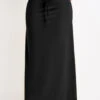 Pocket Black A Line Drawastring Maxi Skirt -Rosewe Promotion Store 334288 P 16843227980100