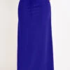 Purplish Blue A Line Drawastring Pocket Maxi Skirt -Rosewe Promotion Store 334291 P 16851002558860