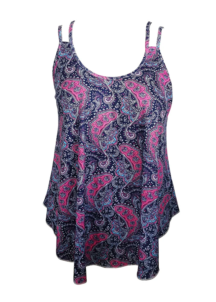 Tribal Print Asymmetry Hot Pink Camisole Top 5 Tribal Print Asymmetry Hot Pink Camisole Top - Image 3