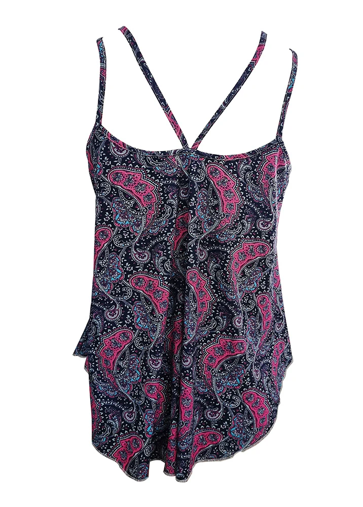 Tribal Print Asymmetry Hot Pink Camisole Top 7 Tribal Print Asymmetry Hot Pink Camisole Top - Image 5
