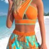 High Waisted Orange Plus Size Bikini Set 1 High Waisted Orange Plus Size Bikini Set -Rosewe Promotion Store 334442 P 1685606243291