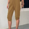Jogger Pocket Light Camel Elastic Waist Pants -Rosewe Promotion Store 334707 P 16848397568690