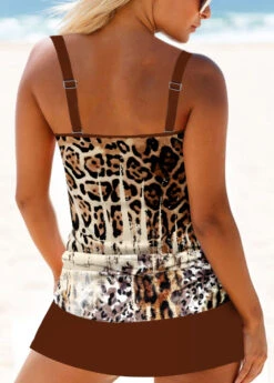 Mid Waisted Leopard Circular Ring Tankini Set -Rosewe Promotion Store 334890 P 1685326411509