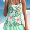 Mid Waisted Floral Print Drawstring Tankini Set -Rosewe Promotion Store 335009 P 1685090027050