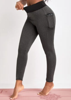 Pocket Skinny Elastic Waist High Waisted Black Pants -Rosewe Promotion Store 335087 P 16863144339183