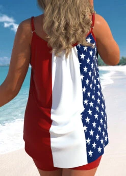 High Waisted American Flag Print Bowknot Tankini Set -Rosewe Promotion Store 335253 P 1686100217242 1