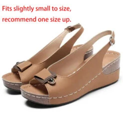 Peep Toe Low Heel Light Camel Wedges -Rosewe Promotion Store 335312 P 1685519279097