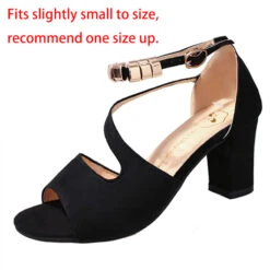 Peep Toe Mid Heel Black Wedges -Rosewe Promotion Store 335315 P 1685519387858