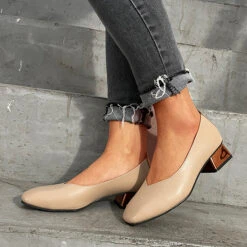 Beige Closed Toe Mid Heel Sandals -Rosewe Promotion Store 335483 P 1685605008848