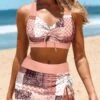 Plus Size Mid Waisted Dusty Pink Bikini Set -Rosewe Promotion Store 335720 P 1686033425712
