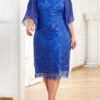 Royal Blue Plus Size Embroidery Bodycon Dress -Rosewe Promotion Store 335771 P 16881123112330