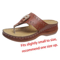 Toe Post Light Coffee Low Heel Sandals -Rosewe Promotion Store 335893 P 1686291235855