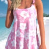 High Waisted Floral Print Circular Ring Tankini Set -Rosewe Promotion Store 335989 P 1686218384361