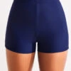 Plus Size Mid Waisted Navy Swim Shorts -Rosewe Promotion Store 336413 P 16871565516140
