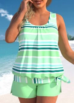 Mid Waisted Multi Stripe Print Bowknot Tankini Set -Rosewe Promotion Store 337200 P 1687917862230 1