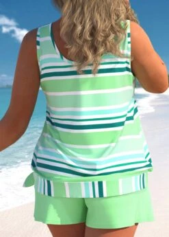 Mid Waisted Multi Stripe Print Bowknot Tankini Set -Rosewe Promotion Store 337200 P 1687917863279 1