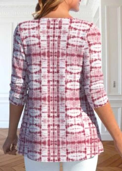 Tie Dye Print Two Piece Coral Tank Top And Cardigan -Rosewe Promotion Store 337229 P 1689045021171