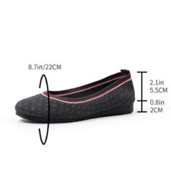 Mesh Dark Grey Contrast Binding Point Toe Falt -Rosewe Promotion Store 337824 P 1688614155731