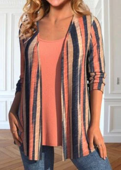 Plus Size Brick Red Two Piece Tank Top -Rosewe Promotion Store 338592 P 1689673560818