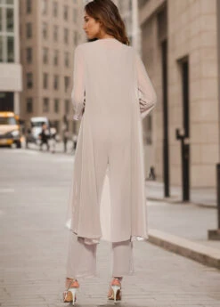 Lightweight Ankle Length Round Neck Light Camel Jumpsuit -Rosewe Promotion Store 339072 P 1695005049343