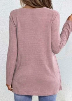 Plaid Fake 2in1 Dusty Purple T Shirt -Rosewe Promotion Store 339131 P 1695026538923