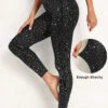 Black Elastic Waist High Waisted Hot Stamping Leggings -Rosewe Promotion Store 339609 P 16920053986460