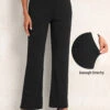 Elastic Waist Black High Waisted Pants -Rosewe Promotion Store 339970 P 16920130863340