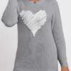 Long Sleeve Patchwork Grey Round Neck Sweater -Rosewe Promotion Store 340392 P 16927903767250